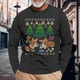 Corgi Dog Ugly Christmas Sweater Long Sleeve T-Shirt Gifts for Old Men