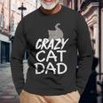 Crazy Cat Dad Fathers Day Kitten Dads Long Sleeve T-Shirt T-Shirt Gifts for Old Men