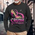 Crush Breast Cancer Awareness High Heel Leopard Pink Ribbon Long Sleeve T-Shirt Gifts for Old Men