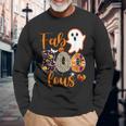 Cute Boo Ghost Halloween Fab Boo Lous Leopard Long Sleeve T-Shirt Gifts for Old Men