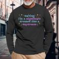 Cute Quotes Saying Darling Im A Nightmare Long Sleeve T-Shirt Gifts for Old Men