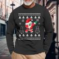 Dabbing Santa Santa Ugly Christmas Sweater Long Sleeve T-Shirt Gifts for Old Men