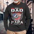 Being Dad Is An Honor Being Papa Is Priceless Usa Flag Daddy Long Sleeve T-Shirt T-Shirt Gifts for Old Men