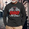 Dad Pit Crew Birthday Party Race Car Lover Racing Family Long Sleeve T-Shirt Gifts for Old Men