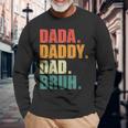 Dada Daddy Dad Bruh Father Vintage Fathers Day Long Sleeve T-Shirt Gifts for Old Men