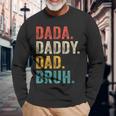 Dada Daddy Dad Bruh Fathers Day Vintage Retro Long Sleeve T-Shirt T-Shirt Gifts for Old Men