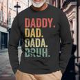 Dada Daddy Dad Father Fathers Day Vintage Long Sleeve T-Shirt Gifts for Old Men