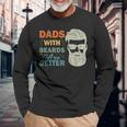 Dads With Beards Are Better Vintage Fathers Day Joke Long Sleeve T-Shirt T-Shirt Gifts for Old Men