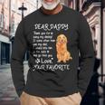Dear Daddy Golden Retriever Dog Dad Fathers Day Long Sleeve T-Shirt Gifts for Old Men