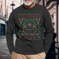 Deer Hunting Ugly Christmas Sweater Party Long Sleeve T-Shirt Gifts for Old Men