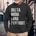Delta India Lima Foxtrot Dilf Father Dad Joking Long Sleeve T-Shirt T-Shirt Gifts for Old Men