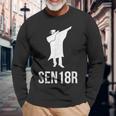Distressed Senior 2018 Class Of 2018 Long Sleeve T-Shirt Gifts for Old Men