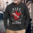 Dive Aruba Vintage Tribal Turtle Long Sleeve T-Shirt Gifts for Old Men
