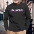 Dna Heart Lgbt Gay Pride Flag Month Lgbtq Asexual Long Sleeve T-Shirt Gifts for Old Men
