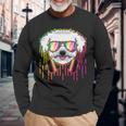 Dog Bichon Frise Music Bichon Frise Dj With Headphones Musical Dog Lovers 302 Long Sleeve T-Shirt Gifts for Old Men