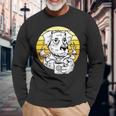 Dog Dad Shirt Golden Retriever Vintage Dog Coffee Lover Long Sleeve T-Shirt Gifts for Old Men