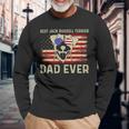 Dog Grayhound Best Dog Dad Ever Usa Flag Dad Joke Greyhound 4Th Of July 21 Long Sleeve T-Shirt Gifts for Old Men