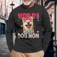 Dog Shiba Inu Worlds Best Shiba Inu Dog Mom Long Sleeve T-Shirt Gifts for Old Men