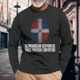 Dominican Republic Dios Patria Libertad Long Sleeve T-Shirt Gifts for Old Men