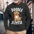 Doodle Auntie Goldendoodle Shirts Women Kawaii Dog Aunt Long Sleeve T-Shirt Gifts for Old Men