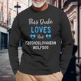 This Dude Loves His Czechoslovakian Wolfdog Long Sleeve T-Shirt Gifts for Old Men