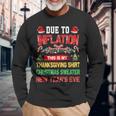 Due To Inflation This Is My Thanksgiving Christmas Long Sleeve T-Shirt Gifts for Old Men