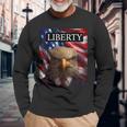 Eagle In A Suit American Flag 4Th Of July Liberty Long Sleeve T-Shirt T-Shirt Gifts for Old Men