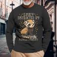 Easily Distracted By Marbled Polecats Cute European Mammal Long Sleeve T-Shirt Gifts for Old Men