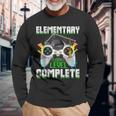 Elementary Level Complete Gamer Graduation Video Games Boys Long Sleeve T-Shirt T-Shirt Gifts for Old Men
