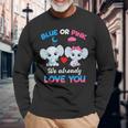 Elephant Baby Pink Or Blue We Already Love You Gender Reveal Long Sleeve T-Shirt T-Shirt Gifts for Old Men