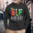 Elf Family Christmas Matching Pajamas Xmas Elf Squad Long Sleeve T-Shirt Gifts for Old Men