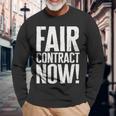 Fair Contract Now Writers Guild Of America Wga Strike Long Sleeve T-Shirt Gifts for Old Men