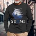 Finland Full Moon Wolf Howling Suomi Flag Used Look Long Sleeve T-Shirt Gifts for Old Men