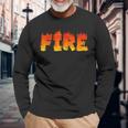 Fire Halloween Costume Fire And Ice Matching Couples Long Sleeve T-Shirt Gifts for Old Men