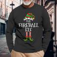Fireball Elf Matching Family Group Christmas Party Long Sleeve T-Shirt Gifts for Old Men