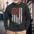 Firefighter Husband Father Fireman Fathers Day For Dad Long Sleeve T-Shirt T-Shirt Gifts for Old Men