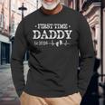 First Time Daddy New Dad Est 2024 Fathers Day Long Sleeve Gifts for Old Men