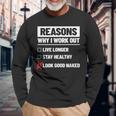 Fitness Meme Workout Motivation Quotes Workout Long Sleeve T-Shirt T-Shirt Gifts for Old Men