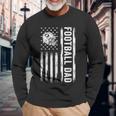 Football Dad American Flag Proud Dad Of Ballers Fathers Day Long Sleeve T-Shirt T-Shirt Gifts for Old Men