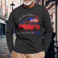 Fourth Of July Patriotic Classic Pickup Truck American Flag Long Sleeve T-Shirt T-Shirt Gifts for Old Men