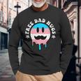 Free Dad Hugs Smile Face Trans Daddy Lgbt Fathers Day Long Sleeve T-Shirt T-Shirt Gifts for Old Men