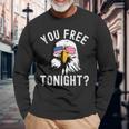 You Free Tonight Fourth Of July Patriotic Bald Eagle Long Sleeve T-Shirt Gifts for Old Men