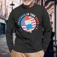 Freedom Is The Bomb Usa Flag Popsicle 4Th Of July Patriotic Long Sleeve T-Shirt T-Shirt Gifts for Old Men