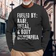 Fueled By Rage Metal & Body Dysmorphia Apparel Long Sleeve T-Shirt Gifts for Old Men