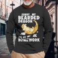 Bearded Dragon Lizard Lover Bearded Dragon Long Sleeve T-Shirt Gifts for Old Men