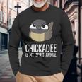 Chickadee Lover Chickadee Is My Spirit Animal Long Sleeve T-Shirt Gifts for Old Men