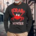 Crab Hunter Crabbing Seafood Hunting Crab Lover Long Sleeve T-Shirt Gifts for Old Men