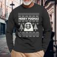Merry Christmas Pug Ugly Christmas Sweater Long Sleeve T-Shirt Gifts for Old Men