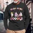 Read More Books Halloween Ghost Teacher Book Lovers Long Sleeve T-Shirt Gifts for Old Men