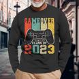 Game Over Class Of 2023 Video Games Vintage Graduation Gamer Long Sleeve T-Shirt T-Shirt Gifts for Old Men
